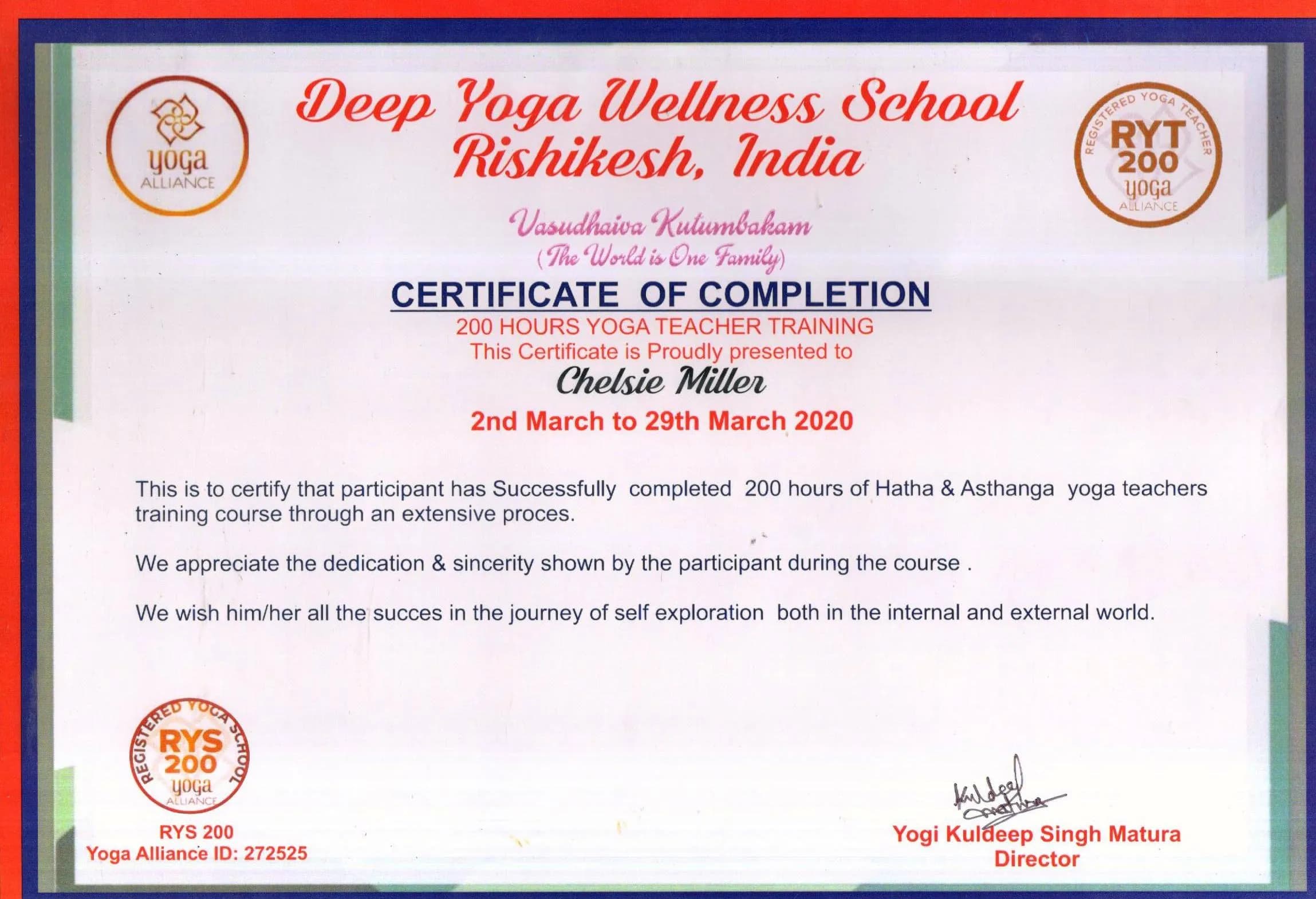Yoga practice at Deep Yoga in Rishikesh