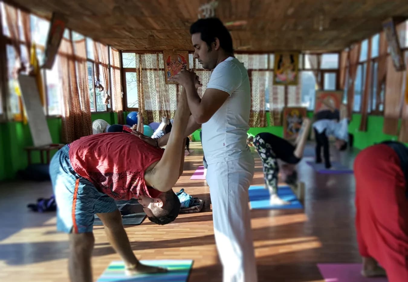 Retreat practice at Deep Yoga